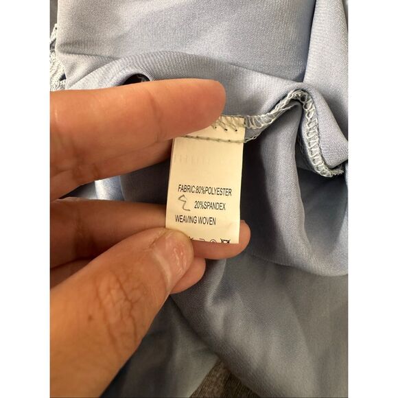 Mother of the Bride Blue Satin Lace Trim Robe - Picture 5 of 7